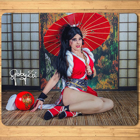 Mouse Pad Retangular Mai Shiranui por Gaby Sá